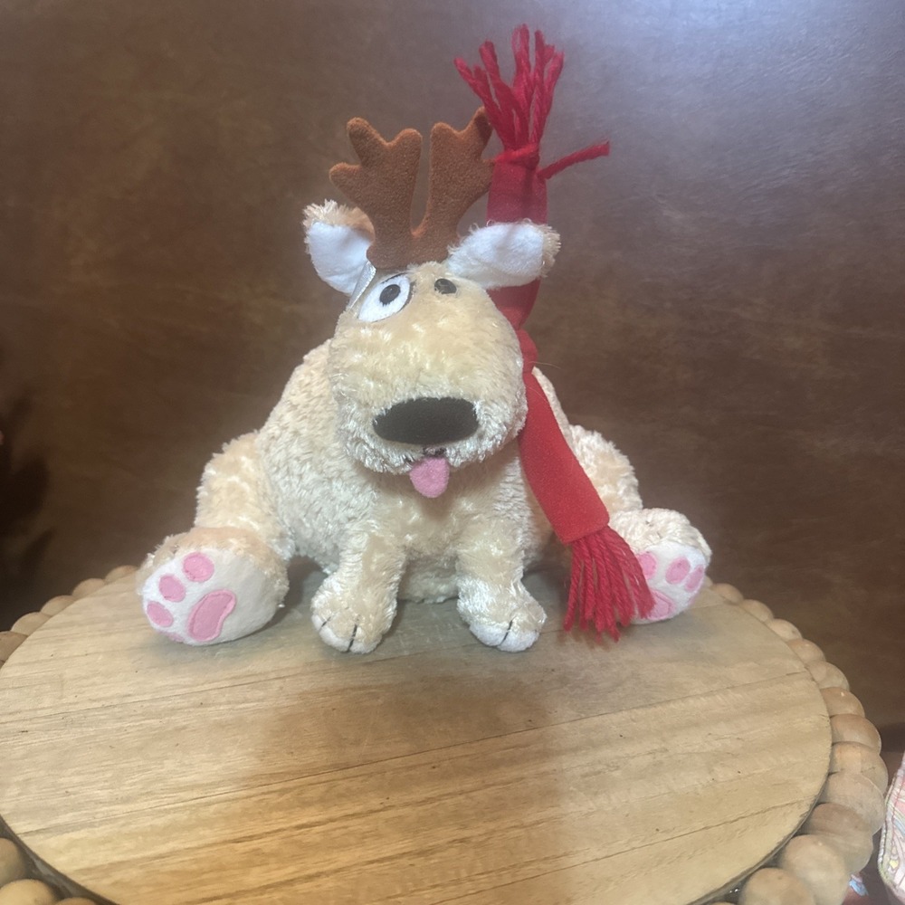 FIGI Oh Deer Dog Red Scarf Plush Stuffed Toy 2002 Vintage Golden Rescue Lab Fat